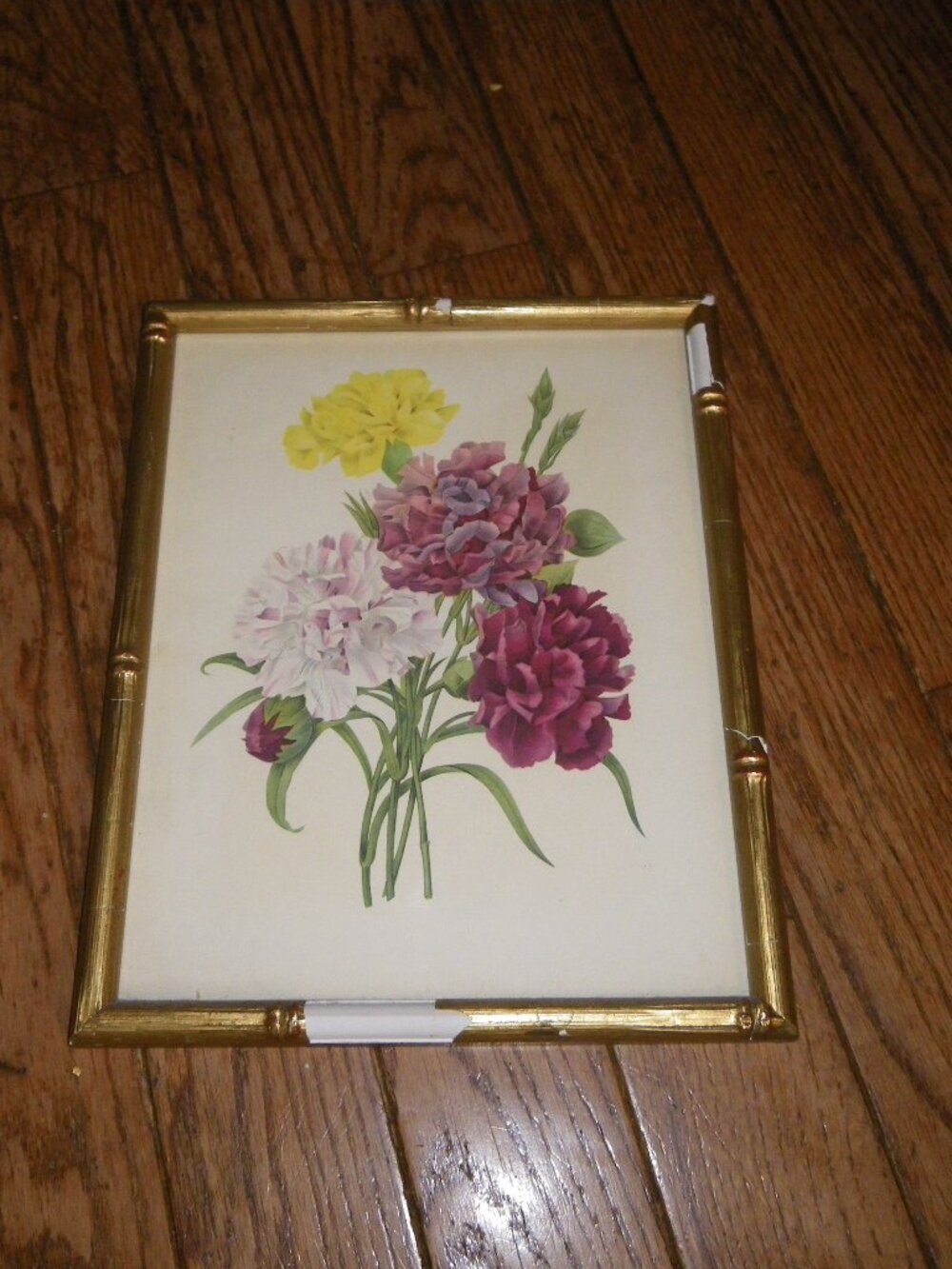 Vintage Framed Flower Painting